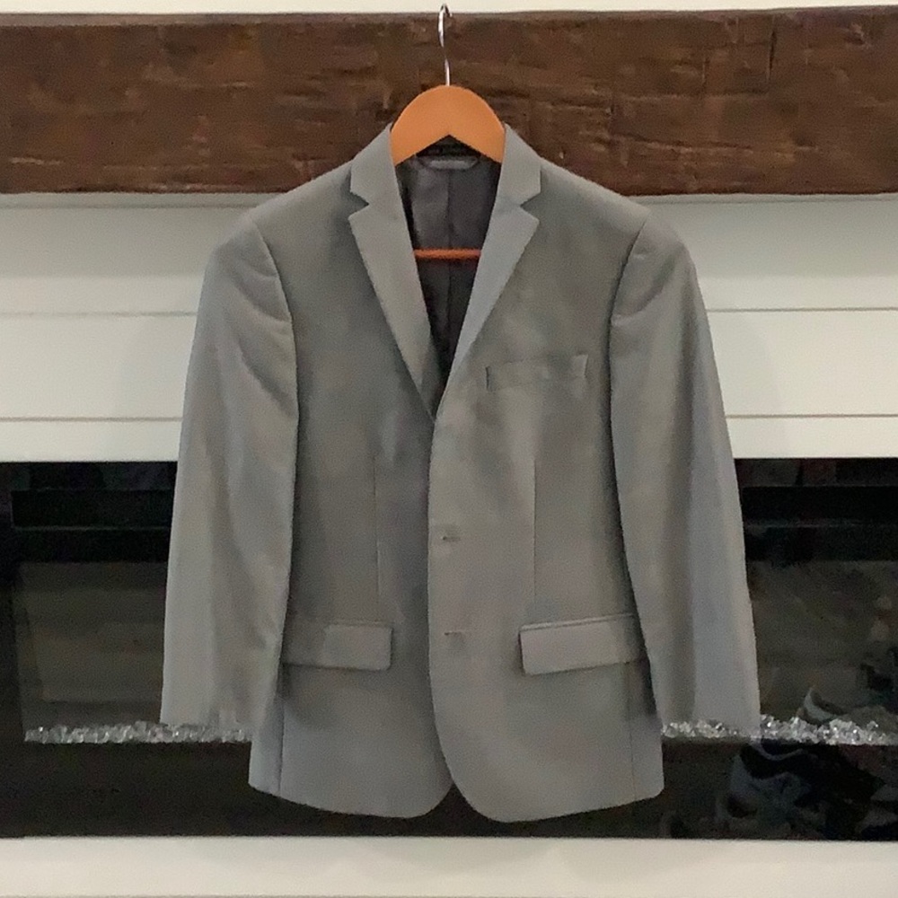 Ralph Lauren heather gray boys blazer size 14 R